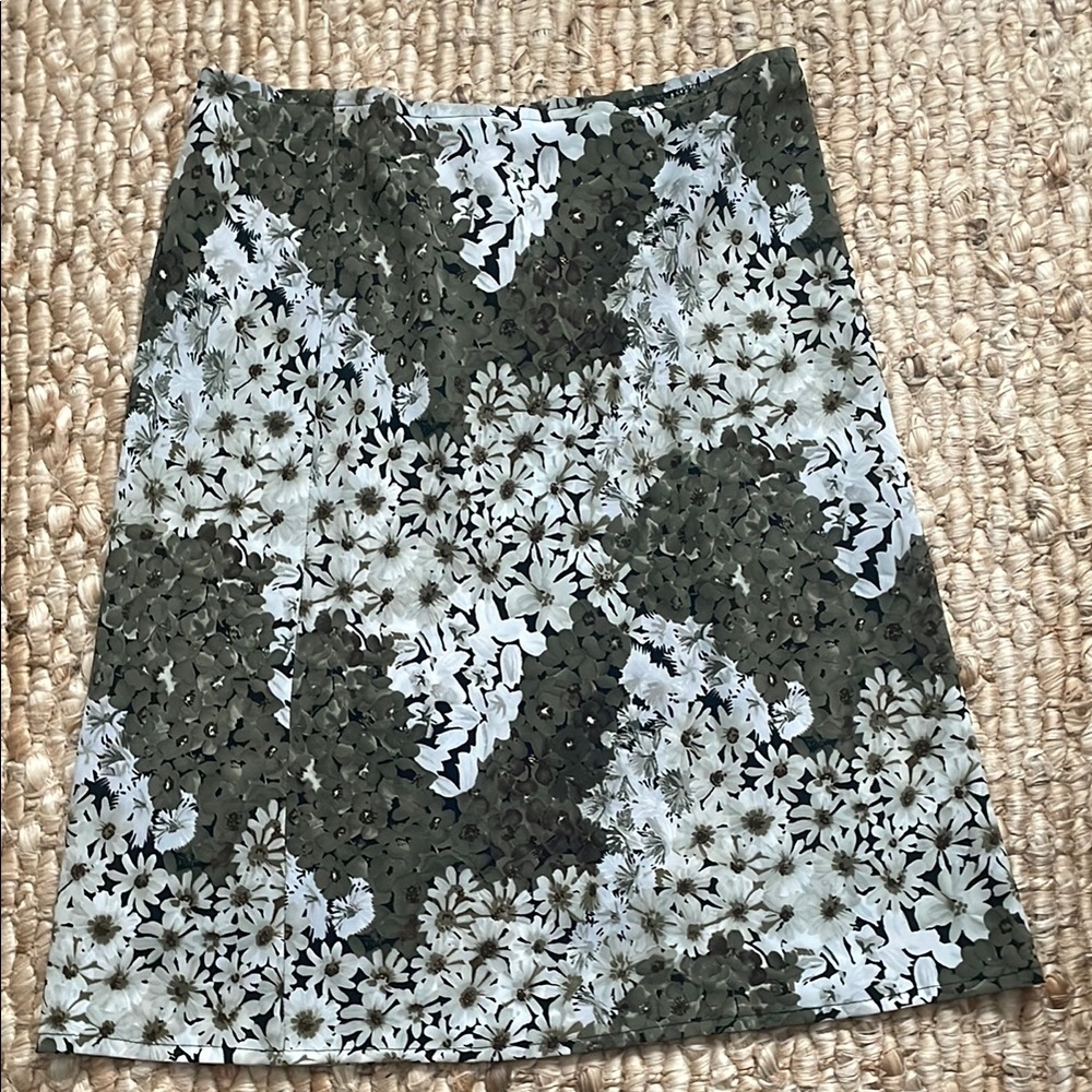 Floral Green Skirt